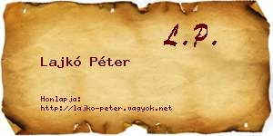 Lajkó Péter névjegykártya